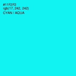 #11F2F2 - Cyan / Aqua Color Image